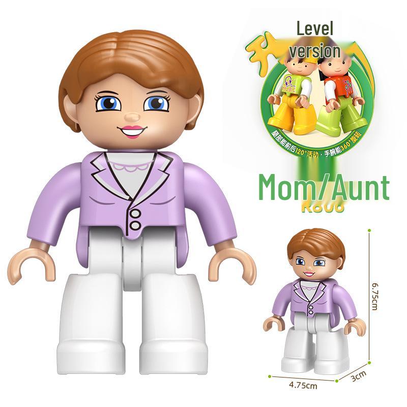 Compatible Large-Particle Building Block Minifigure Educational Toys for Early Childhood