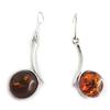 [N2259] - Silver Earrings 'Inspiration' Amber (rhodium-plated) - 28x13 Mm
