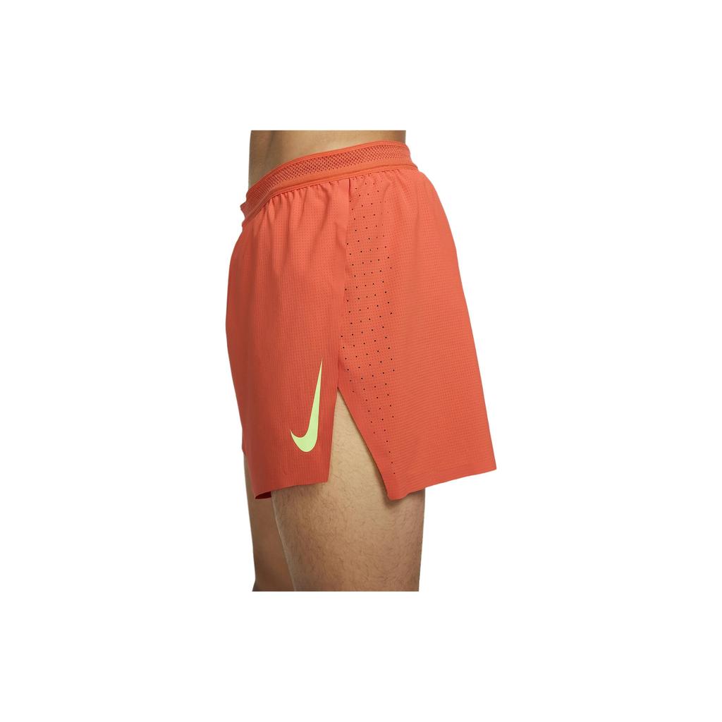 Nike Спортивные шорты Dri-FIT ADV AeroSwift с принтом логотипа, на шнурке, средней посадки, облегающие, мужские, оранжевые CJ7840-804