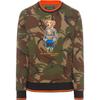Polo Толстовка с камуфляжным принтом медведя, пуловер с круглым вырезом, длинный рукав, мужская толстовка 710766090-001