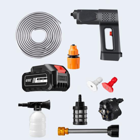 Портативная аккумуляторная мойка высокого давления 600 фунтов на квадратный дюйм, регулируемая, перезаряжаемая, мощная автомобильная мойка высокого давления с насадкой 6-в-1