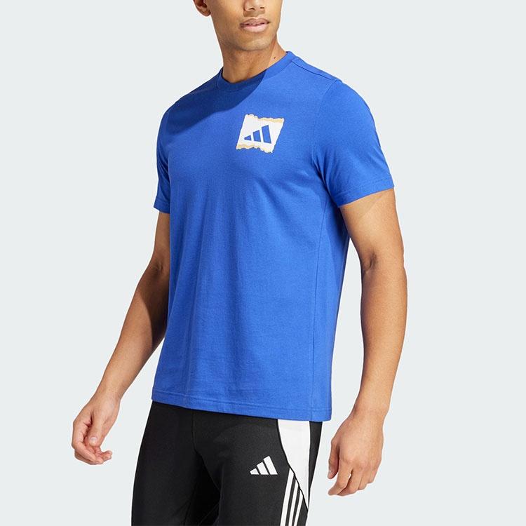 Adidas T Shirt Men's Semi Fluorescent Blue IS9324