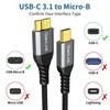 Кабель для жесткого диска 10 Гбит/с Micro B на USB C (1.6 фута/0.5 м), Кабель USB C для внешнего жесткого диска для Seagate WD Toshiba Westgate, MacBook Air, iPad Pro,