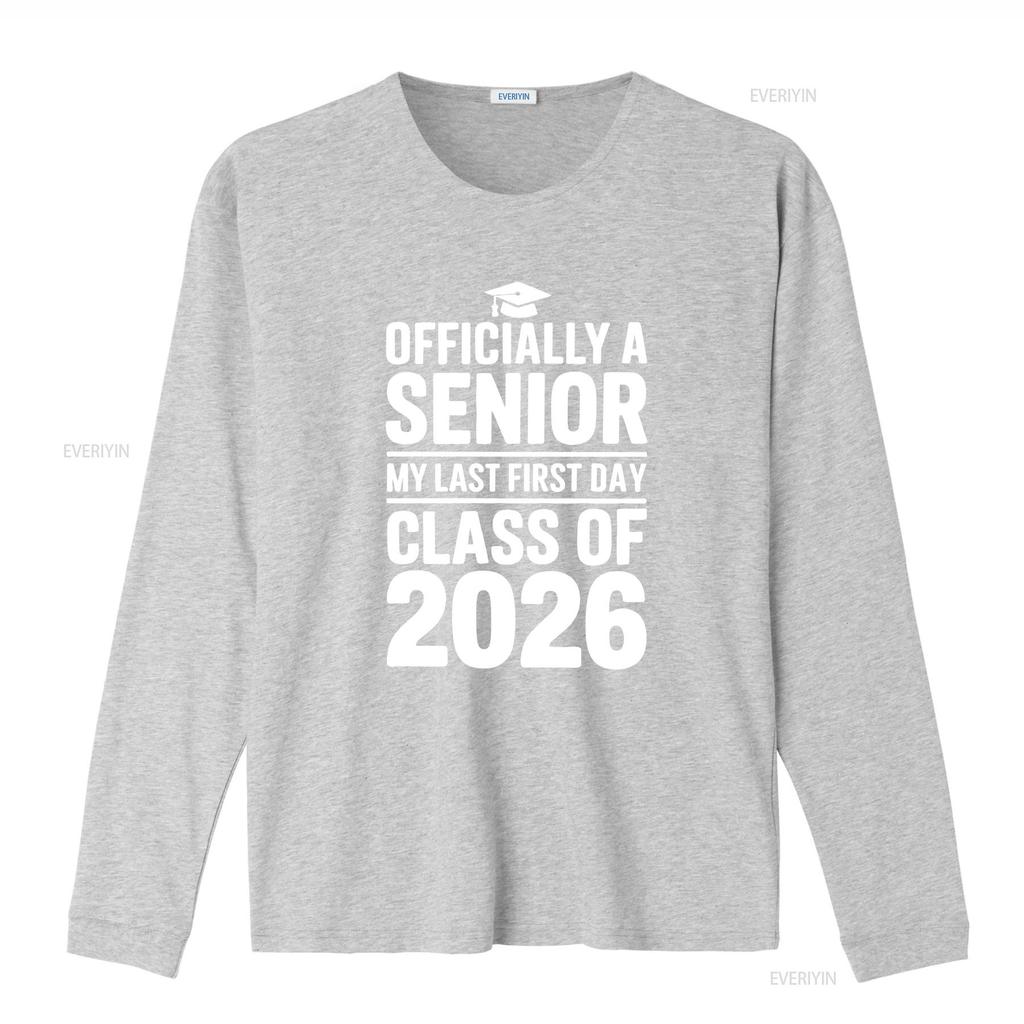 Officially A Senior My Last First Day 2026 T Shirt Class of Seniors School vintage Washed Breathable Comfortable Slightly