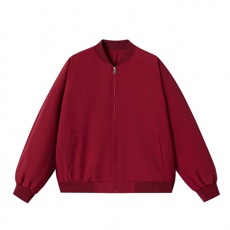 Baseball Collar Jacket Men's Autumn and Winter New Loose Solid Color Coat Handsome Casual Couple Joker Men and Women.