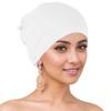 Muslim Turban Cap for Women Monochromatic Pullover Cap Hijab Hat Female Turban Fashion Accessories New