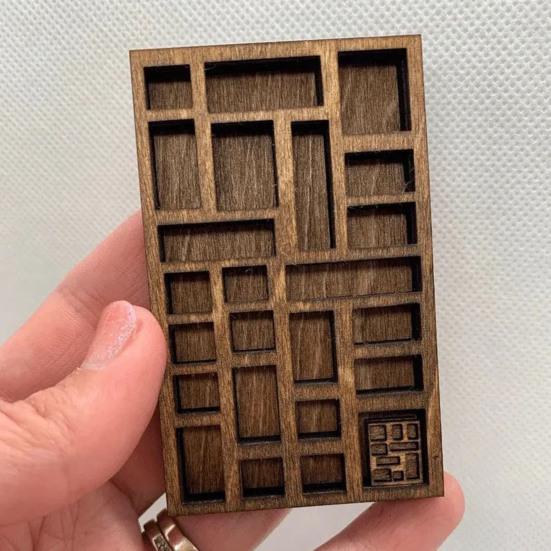 Миниатюрная полка для безделушек, деревянная игрушка Vinatge с несколькими отделениями, гладкая, без тонких краев, игровой домик