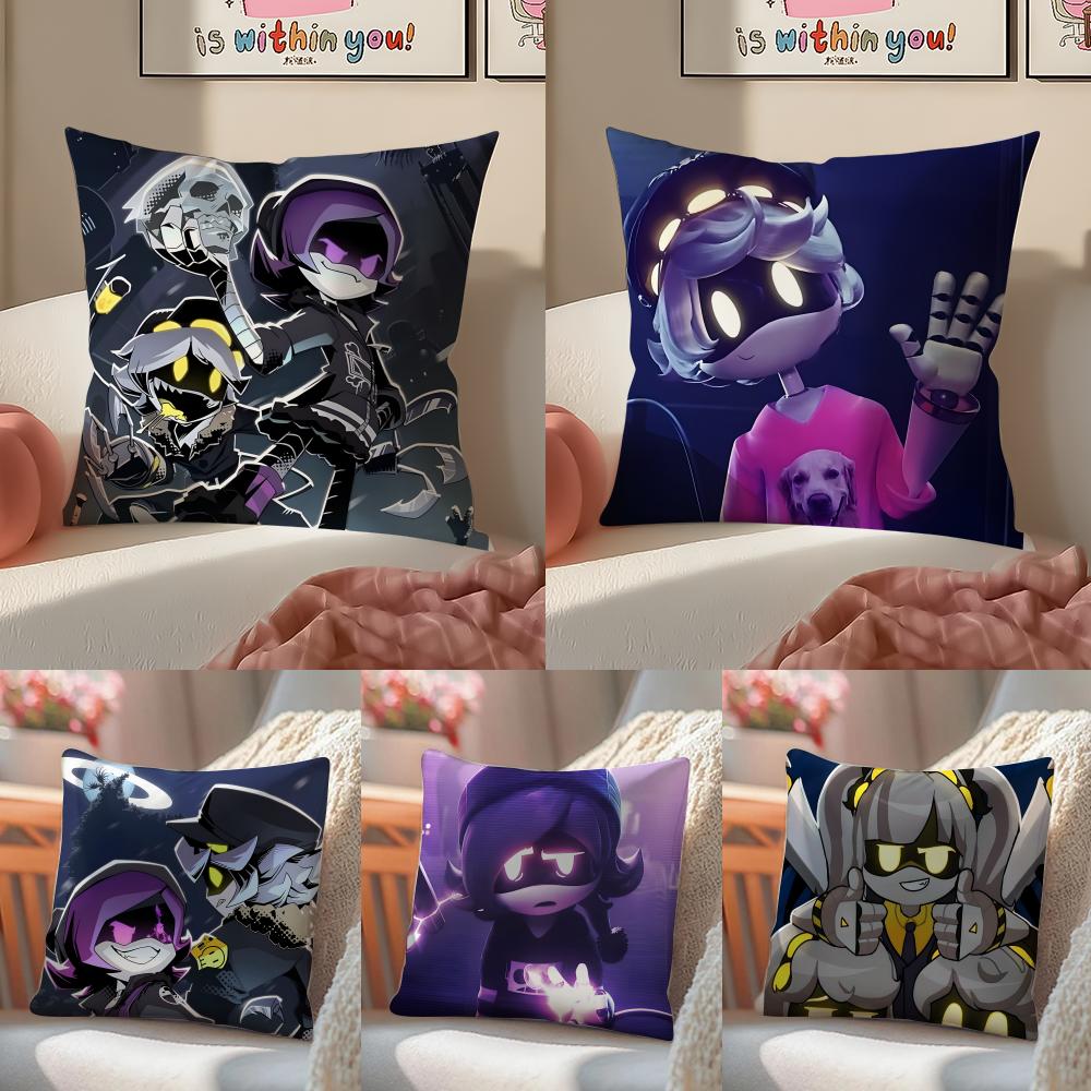 Fashion MMurder Drones Cartoon Cushion Cover Pillowcase Short Plush Invisible zipper Room Sofa Cushion Cover