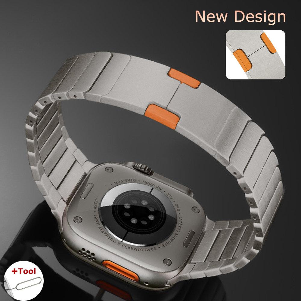 Петля для браслета-звена для Apple Watch Ultra 2, 49 мм, серия 9, 45 мм, ремешок для iWatch 8, 7, 41 мм, 40 мм, 38 мм, 6, 5, 4 se, 44 мм, 42 мм, ремешок из нержавеющей стали