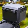 Motorcycle Tail Box Top Case Lockable Helmet Luggage Storage Rear Tour Box With Reflective Design Waterproof Storage Carrier