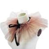 Victorian Vintage Mesh Neck Ruff Ruffle Collar Layered Clown Neck Collar Tie Cosplay Accessories for Women
