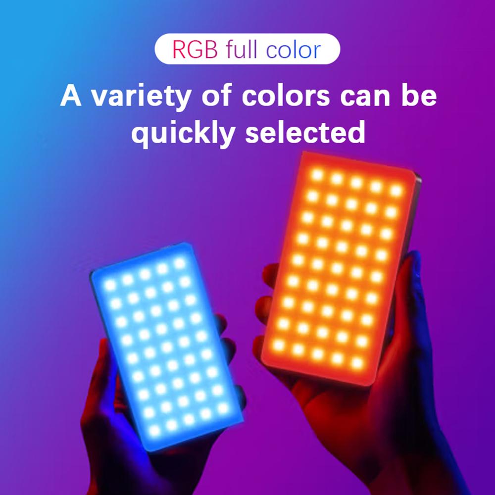 Andoer Комплект светодиодной видеолампы Y140 RGB Карманное освещение для видеоконференций CRI95+ 2500K-9000K с регулируемой яркостью 26