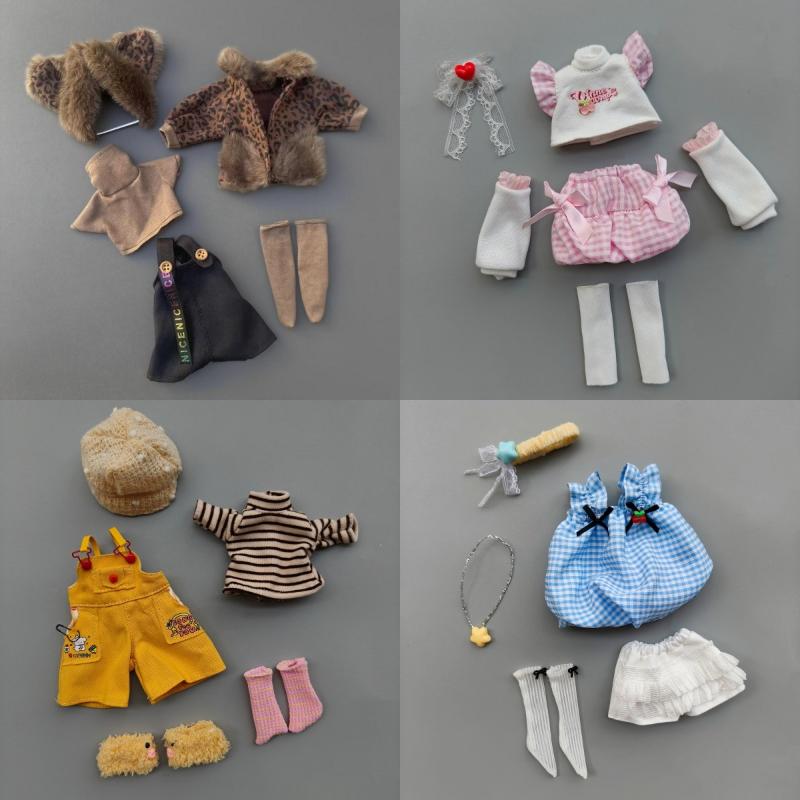 1 Набор Пушистый Милый Зимний Костюм 1/6 Куклы DIY Аксессуары Нарядная Игрушка Универсальная Одежда для Куклы 30 см Подарки для Детей