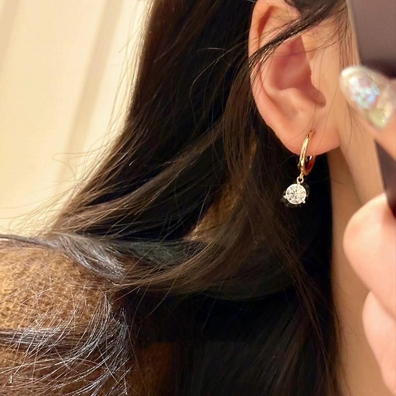 2025 Модные серьги-кольца с кристаллами, цирконами, геометрическими цветами и стразами, классические, для вечеринки, свадьбы, подарок, циркон