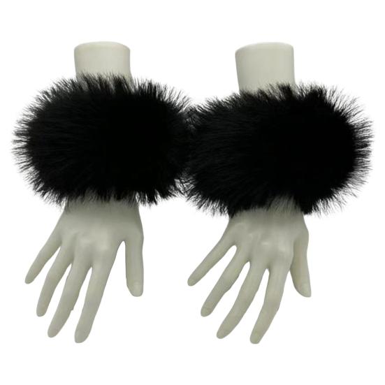 1 пара искусственных меховых напульсников, пушистые женские плюшевые манжеты, ветрозащитный тепловой аксессуар для курток и свитеров