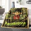 1pc Flannel Blanket, Paranorman,Zombies,Supernatural Pattern Printed Blanket, Sofa Bed Sofa Car Office Camping Travel Warm And Comfortable S