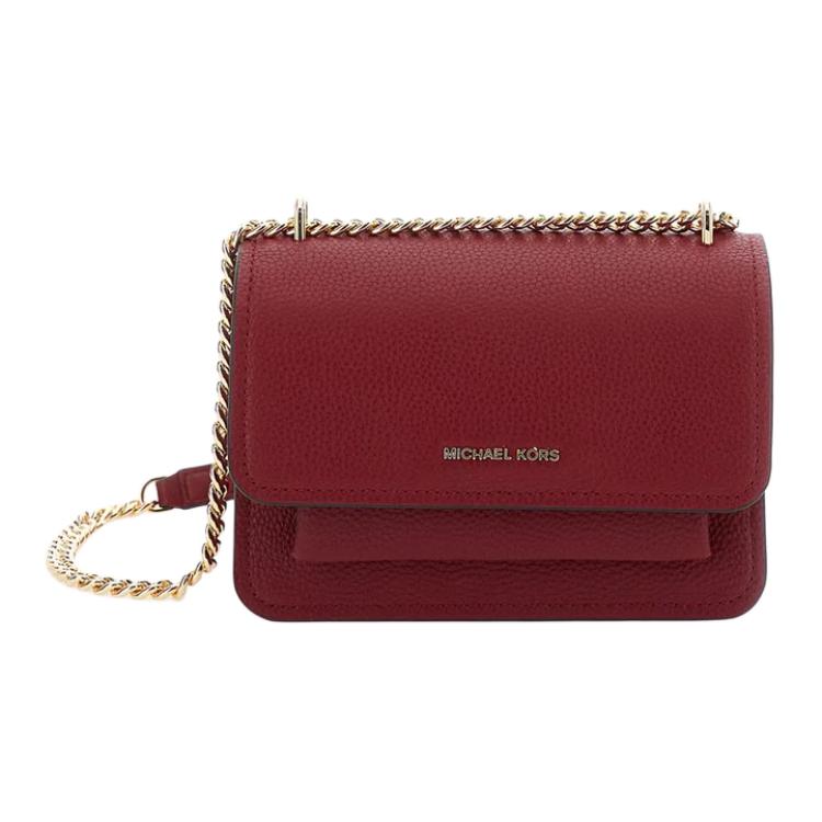 Michael Kors Магнитная застежка Регулируемый плечевой ремень Сумка через плечо Женские сумки Глубокий красный Черный 32T4GC7C1T-DEEPRED