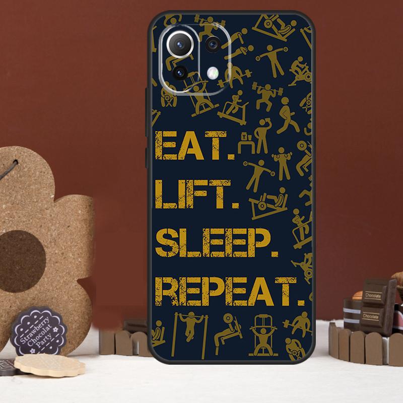 Gym Fitness Bodybuilding Case For Xiaomi 15 Ultra 14 15T 13T 14T 17 Pro Max POCO F8 Ultra X7 X5 X6 F5 F6 F7 Pro Cover