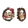 Christmas Wreath Fadeless Durable Joyful Vibes Rich Bright Colors Grapevine Wreath for Door Window