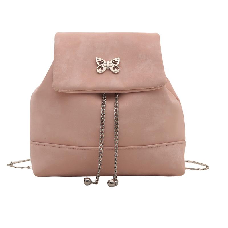 Модный новый простой цепной женский модный тренд повседневный смысл однотонный красивый большой вместительный рюкзак женская сумка