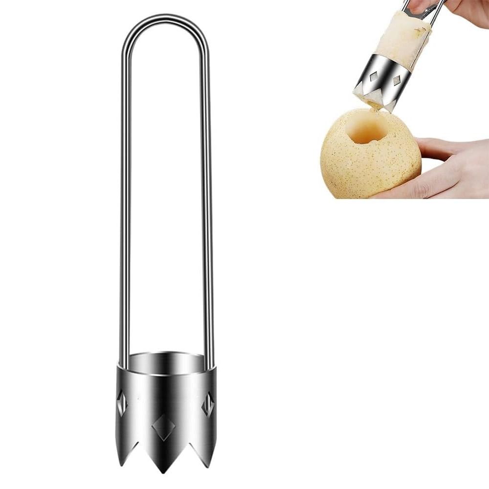 Stainless Steel Tomato Stem Corer Tool Embedded Pepper Corer Seed Remover Tool Strawberry Huller