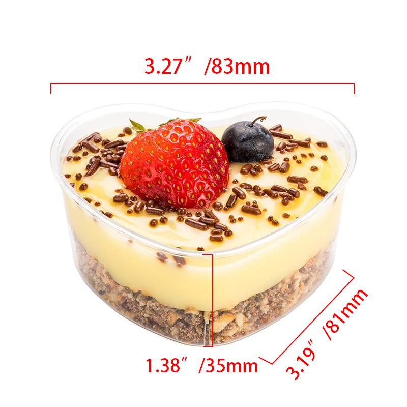 Dessert Cup Plastic Tableware Transparent Mini Cake Jelly Cup Fruit Salad Container Holder Party Supplies