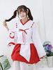 Shrine Maiden Cosplay Shrine Maiden Clothes Japanese Clothes Kimono Hakama Shrine New Year Idol Crossdressing Halloween Costume One Size Fits Most