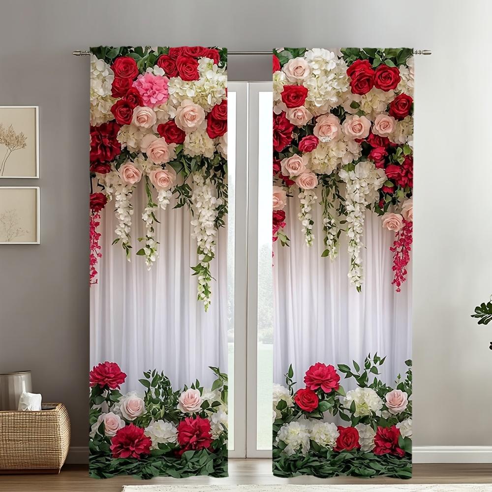 2 штуки Модные шторы с принтом под ложный фон, размер 30*65, для спальни и гостиной, украшение дома, украшение комнаты