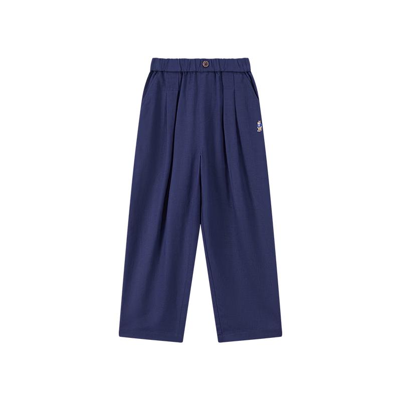 Teenie Weenie Kids Boys' Casual Linen Blend Carrot Pants