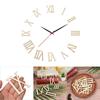 12pcs/set Home & Garden Home Decorations Laser Cut Wooden Roman Numerals Wood Chip Clock Accessories