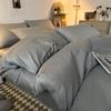 Комплект постельного белья Роскошный двухсторонний прохладный шелк с эффектом ледяного шелка, стираный шелк в скандинавском стиле, пододеяльник, простыня, летний прохладный комплект стеганого одеяла, подарок