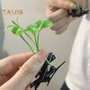 20/30/50Pcs Funny Bean Sprout Hair Clip Set Spring Design Anti-slip Realistic Style Green Plant Hairpins Hair Accessories