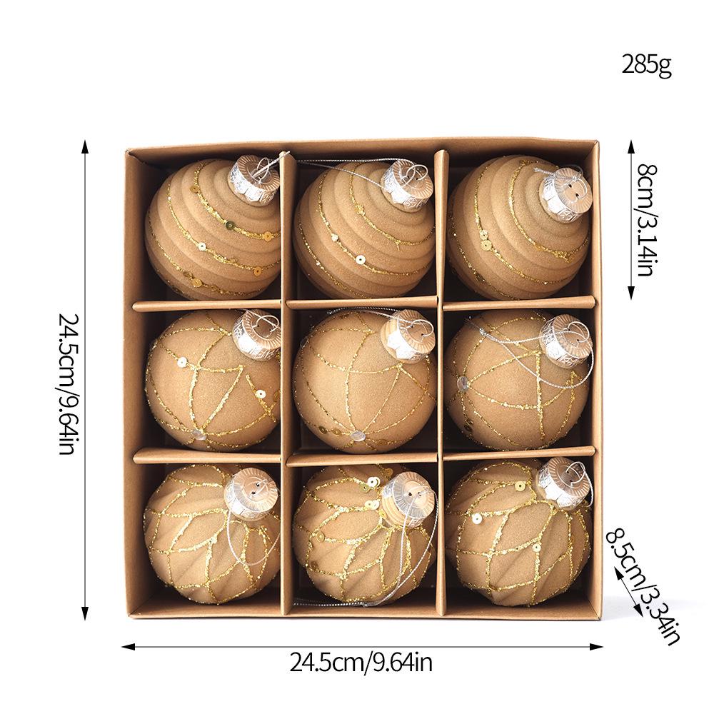 Набор елочных украшений: Девять расписных макаронс конфетных цветов, неправильной формы