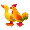 Animal Clockwork Toy Lovely Interesting Jumping Poultry Model Ornament Interactive Toy Plastic Easter Cartoon Rooster Duck Wind-Up Toy Kid