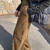 Fashion Corduroy Sports Loose Casual Pants Women Autumn and Winter Workwear Women's Wide Leg Pants High Waist Slim Fit Office Lady Trousers 26013