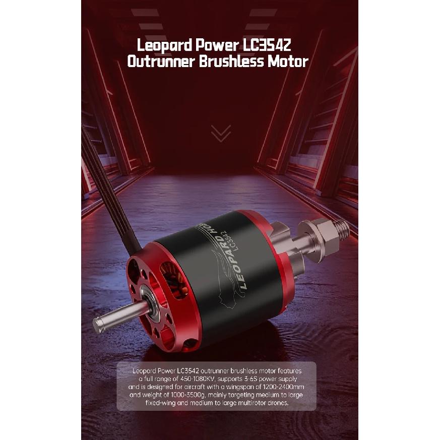 Leopard Hobby LC3542 Brushless Outrunner Motor High Torque 4S-6S For 1/10 Fixed Wing RC Model Parts