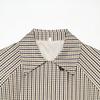 Vintage Plaid Short Blazer Double-Breasted Turn-Down Collar Casual Outerwear Women
