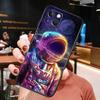 Space Moon Astronaut Phone Case For iPhone 16 Pro Max 14 13 12 11 15 Pro Max Plus 12 13 Mini XR 16e Funda Cover