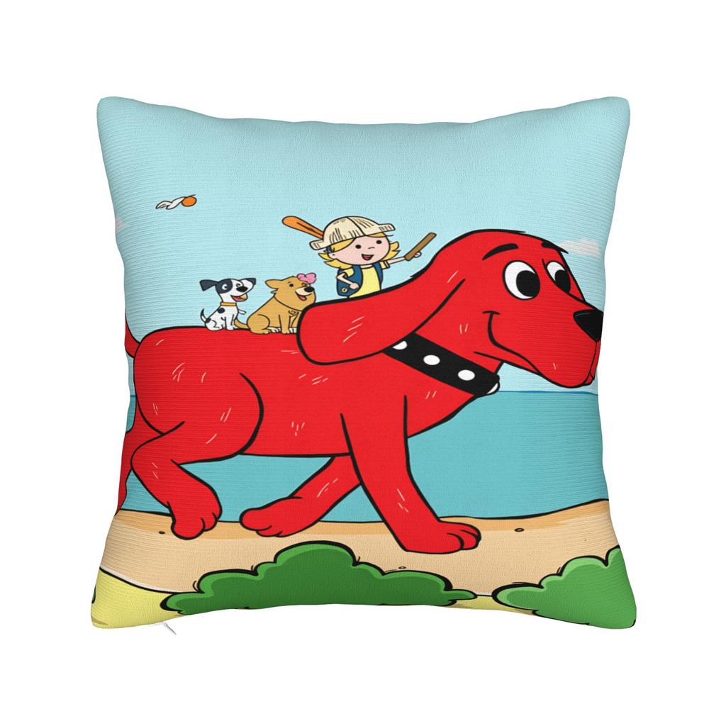 C-Clifford the Big Red Dog Pillow Case  Novelty Pillow Cover Soft Pillowcases For Chair Sofa Home Decor