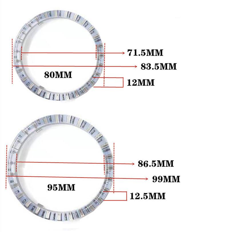 Ангельские глазки многоцветные RGB светодиодные кольца Halo огни динамические последовательные плавные указатели поворота ходовые огни для фар