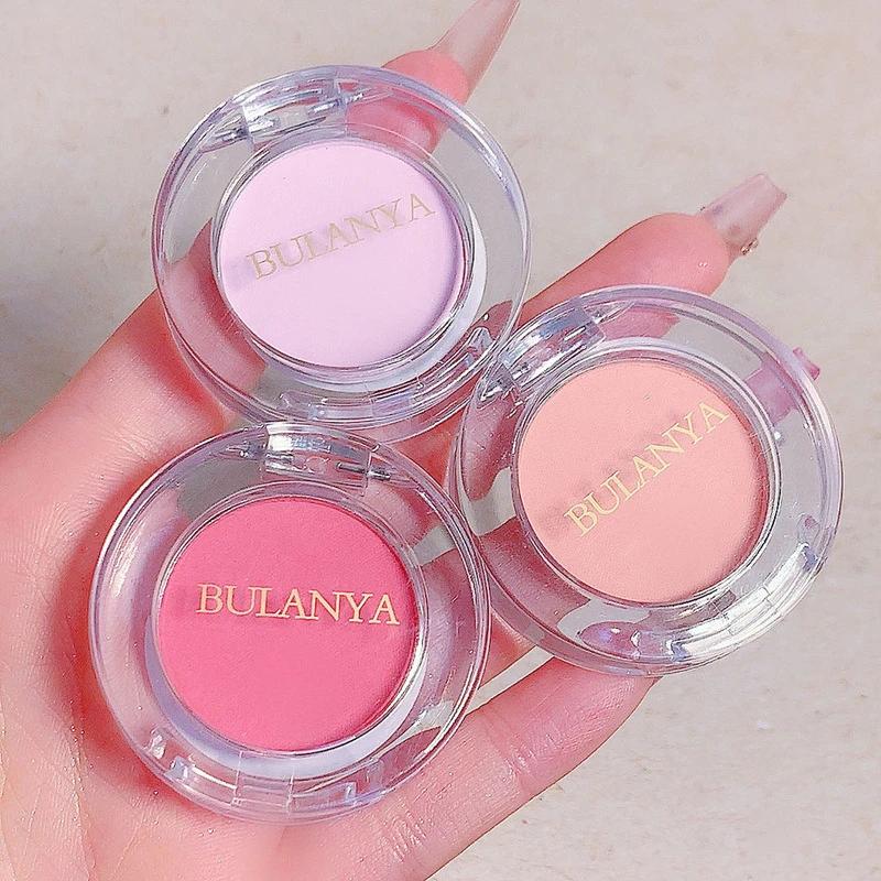 Monochrome Soft Matte Blush Highlighter Orange Peach Pink Natural Red Rouge Cheek Purple Blue Nude Makeup Face Brightening