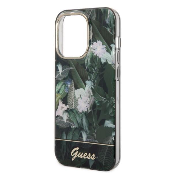 Etui do iPhone 14 Pro Max Guess Jungle Collection Zielone