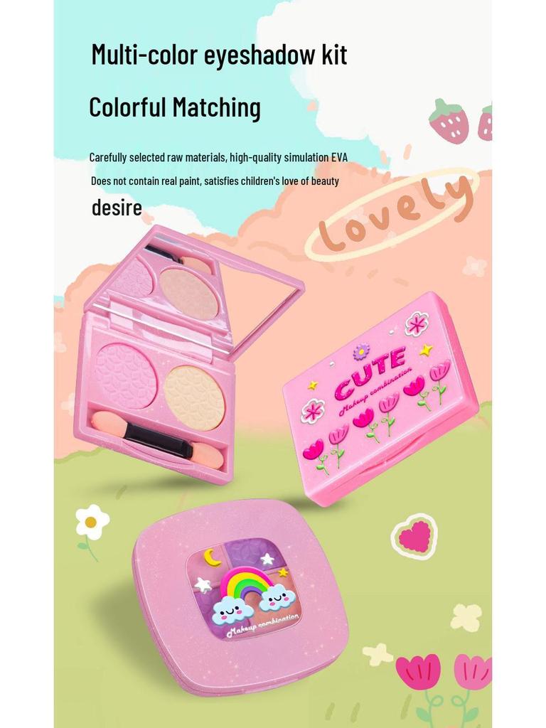 Children's Cross-Border Cosmetic Play Set: Lipstick, Nail Polish, Makeup Box, Princess Dressing Table Toy