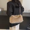 New Messenger Bag Commuter Portable Fluffy Pillow Bag Winter New Plush Women's Fresh and Sweet Shoulder Bag