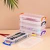 3/6-layer Paintbrush Box Watercolor Stationery Storage Box Portable Plastic Box  School Supplies