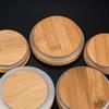 Wood Grain Clear Wooden Reusable Sealing Ring Cup Lid Tea Set Accessories Storage Tank Bamboo Cover