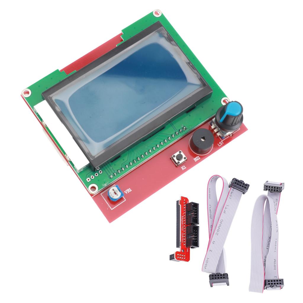 Панель управления LCD 12864 Материнская плата дисплея Умный контроллер для 3D-принтера + 2 шт. Кабеля