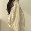 Women's Winter Loose Thickened Padded Hooded Jacket Plus Size Zip Section Warm Tops
