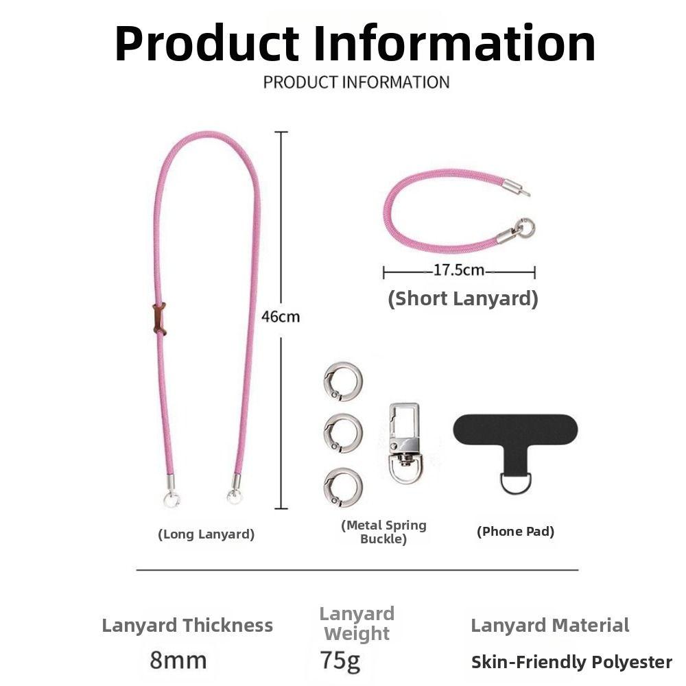 Adjustable Phone Lanyard 8mm Thick Long Chain Neck Straps New Phone Strap  Camera Hanging