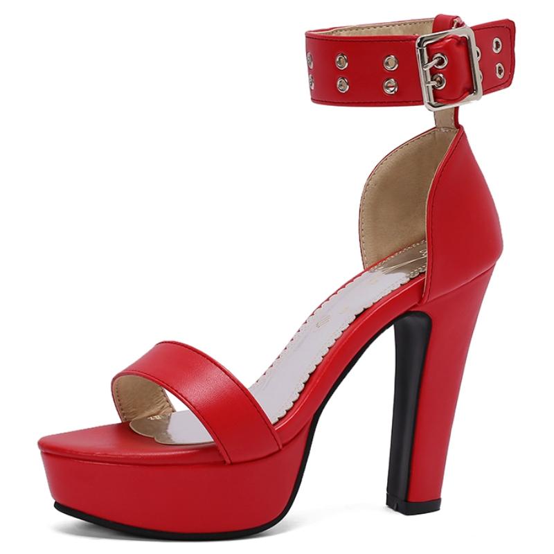 Модные летние туфли на высоком каблуке для женщин, сандалии, шлепанцы на платформе 2024, большой размер 44, 45, 50, черные, белые, красные, танцевальные туфли для вечеринок, женские